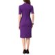 thumbnail image 3 of INSPIRE CHIC Vestido de Tubo para Mujer con Cuello en V, Mangas Cortas, Ajustado para el Trabajo, Midi, Púrpura Talla S, 3 of 6