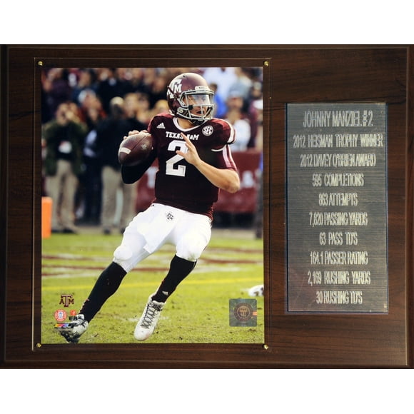 Placa C&I Collectables NCAA Texas A&M Aggies Johnny Manziel