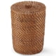 thumbnail image 1 of Cubo de basura 84ECO de mimbre marrón con tapa y forro, ratán, 1 of 7