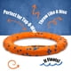 thumbnail image 3 of Anillo indestructible con patas de hierro para perros, naranja, para masticar, 3 of 6