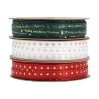 Bothyi - 3 Rollos, 10 Yardas, Cintas Navideñas, Adornos Navideños, Coronas Artesanales Diy