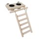 thumbnail image 4 of Bird Parrots Playground Escalera De Madera Con Percha Con Comederos Para Juguetes De Gimnasio, 4 of 5
