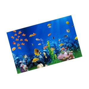Ioensy - Adhesivo De Paisaje Para Acuario, Póster Adhesivo Para Pecera, Decoración 3D, 62X40Cm
