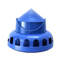 Magideal - Dispensador De Alimento Para Pollos, Cubo De Alimentación Automático, Contenedor De Alimento Para Pájaros, Estación De Alimentación, Baño Para Pájaros 17 Hoyos