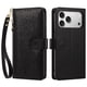 thumbnail image 2 of Funda Billetera Floral en Relieve iphone17 pro con Tarjetero y Cremallera Negro, 2 of 6