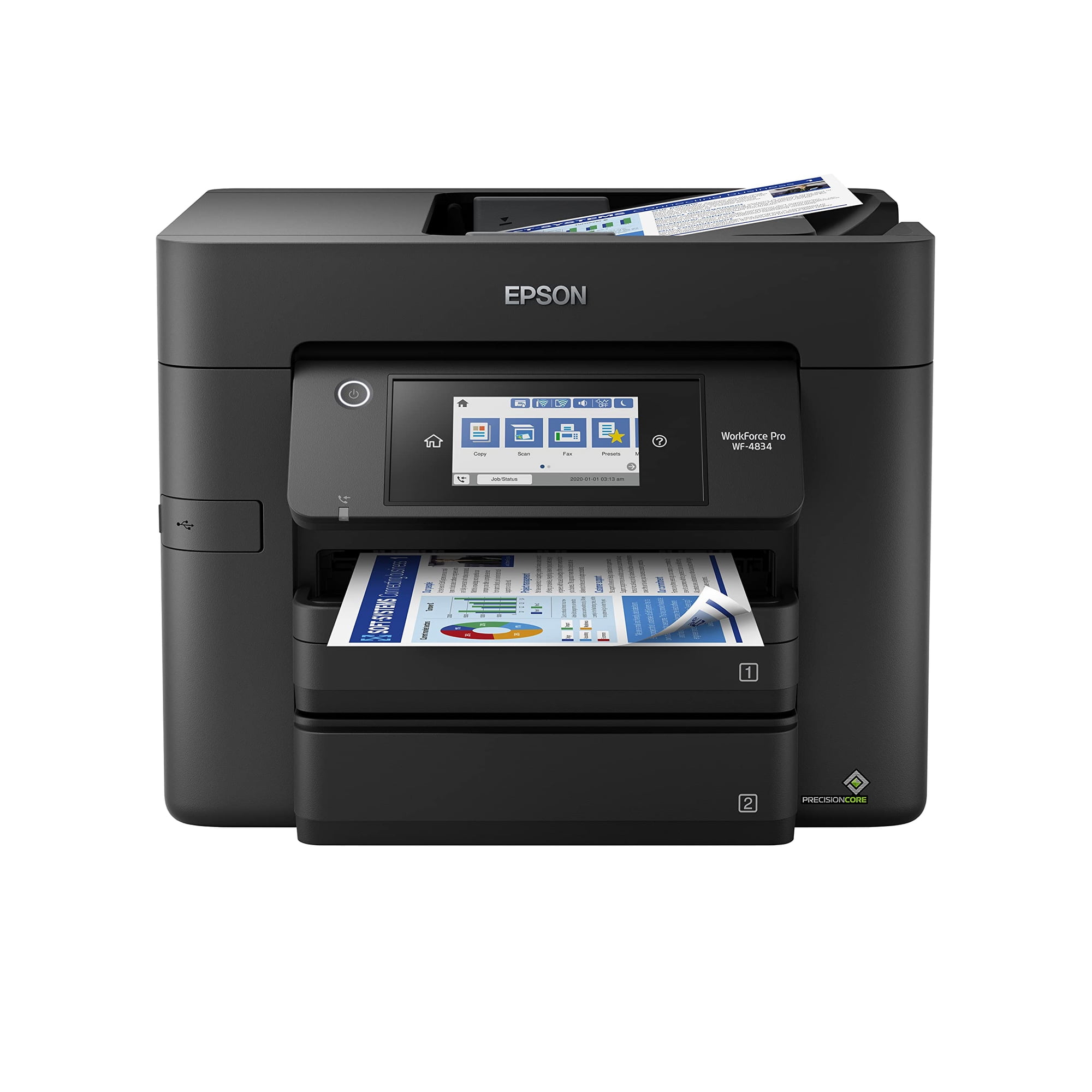 Impresora Epson Workforce Pro Wf-4834 Multifunción Inalámbrica Con Alimentador Automático De 50 Hojas