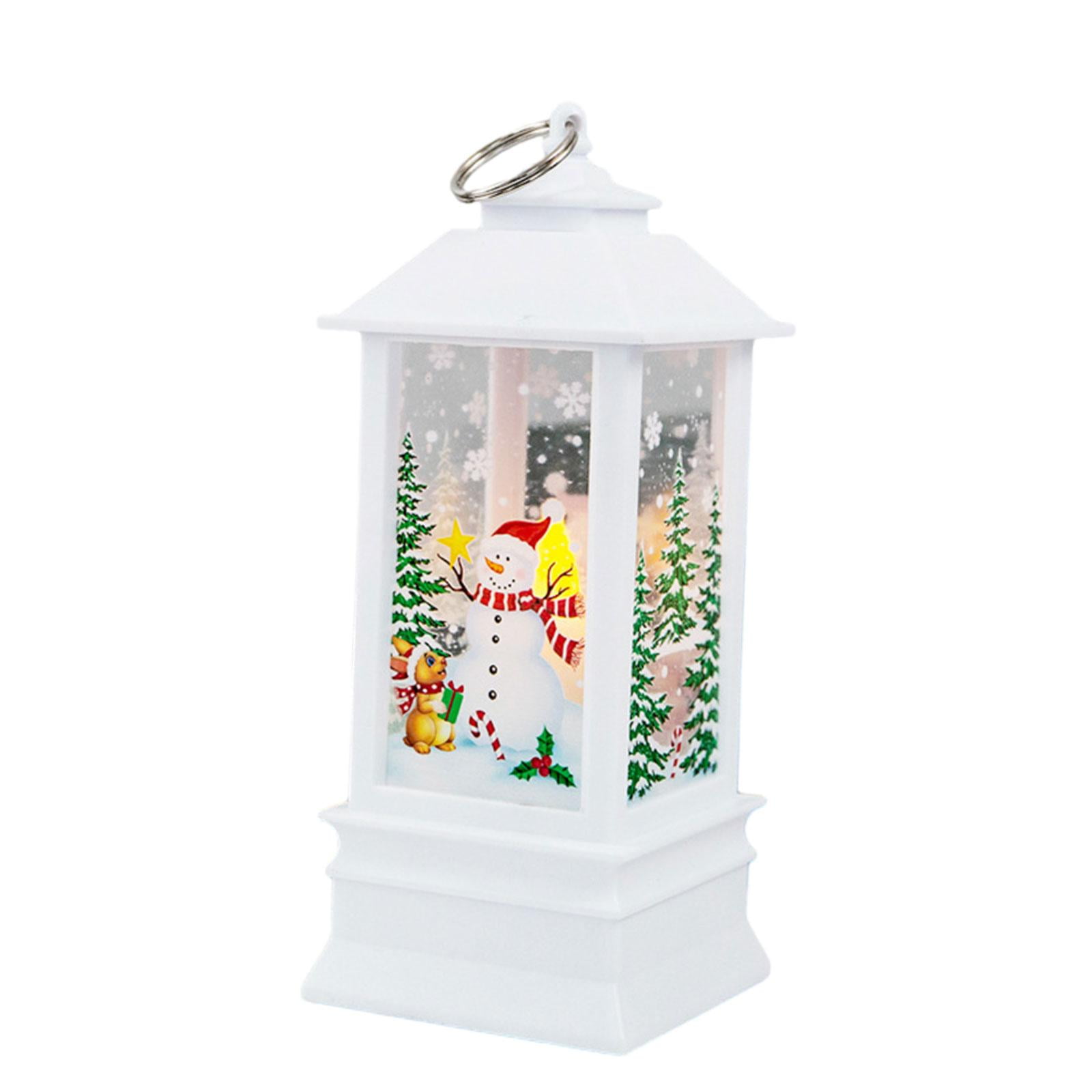 Magideal - Linterna Colgante Led De Decoración Navideña, Luz Nocturna Navideña Para Bodas, Fiestas Y Festivales Especiales , Muñeco De Nieve Blanco