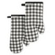 thumbnail image 1 of Juego de 2 guantes de cocina KitchenAid Gingham Onyx, algodón negro, 1 of 3