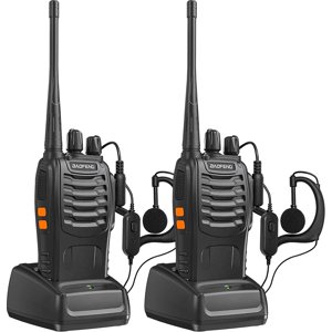 Baofeng Bf-888S Radio Analógica 2 Unidades 5W 400-470Mhz Walkie Talkie Negro