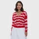thumbnail image 2 of Cárdigan Mujer Rayas Rojo/Fucsia Corona, 2 of 5