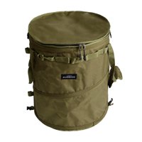 Magideal - Bote De Basura Para Acampar Al Aire Libre Plegable 13 Galones Con Tapa Con Cremallera Bote De Basura Portátil Cubo De Basura Bolsa De Basura Cesta De , Verde 41Cmx47Cm