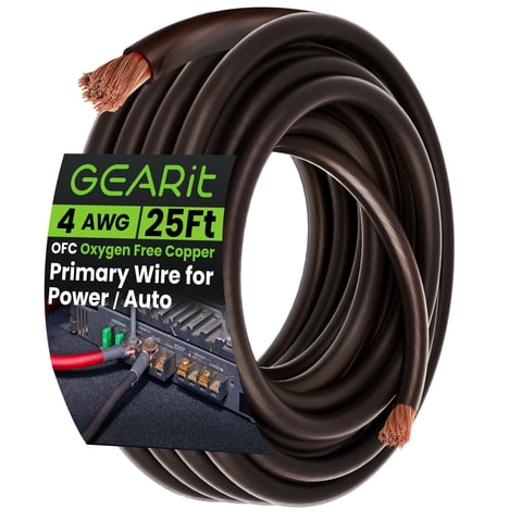 Cable De Batería De Tierra Gearit 4 Awg 7.5M Ofc