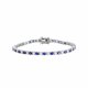 thumbnail image 1 of Pulseras de Tenis de Plata Esterlina 925 de 3 Mm para Mujer con Zafiro Creado y Circonia Cúbica Transparente 5A+ Alternadas, Pulsera de Tenis para Mujer Hipoalergénica, Joyería de Moda de 6-7, 1 of 7
