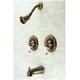 thumbnail image 3 of Grifo Kingston Brass Vintage de doble manija para tina y regadera, cromo pulido, 3 of 8