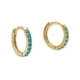 thumbnail image 1 of Argollas 6mm modelo Whale Turquesa Plata fina ley S925 Chapada Oro 18k, 1 of 3