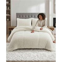 Todo Para El Hogar - Cubrecama Con Chiporro 2 Plazas Diseño Acanalado Con Fundas