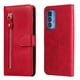 thumbnail image 1 of Funda con Cremallera para Motorola Edge 20 PRO, Carcasa Cartera de Cuero PU con Soporte y Tarjetero, 1 of 6
