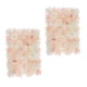 thumbnail image 3 of Panel De Pared De Flores De Hortensia Rosa Artificial De 2 Piezas Blanco Y Champán, 3 of 6