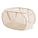 thumbnail image 2 of Canasto De Lavandería Plegable Cesto De Ropa Sucia De Malla Para Dormitorio Ropa Interior De Dormitorio 2 Rejillas Beige, 2 of 3