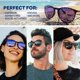 thumbnail image 3 of Blenders Eyewear North Park Gafas de Sol Polarizadas para Hombre y Mujer – Protección UV 100% con Montura de TR90 Resistente para Exterior, Playa y Conducción – Tropical Current, 3 of 8