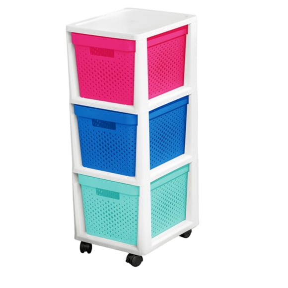 Repisa De 3 Cajones 51L Pp Multicolor