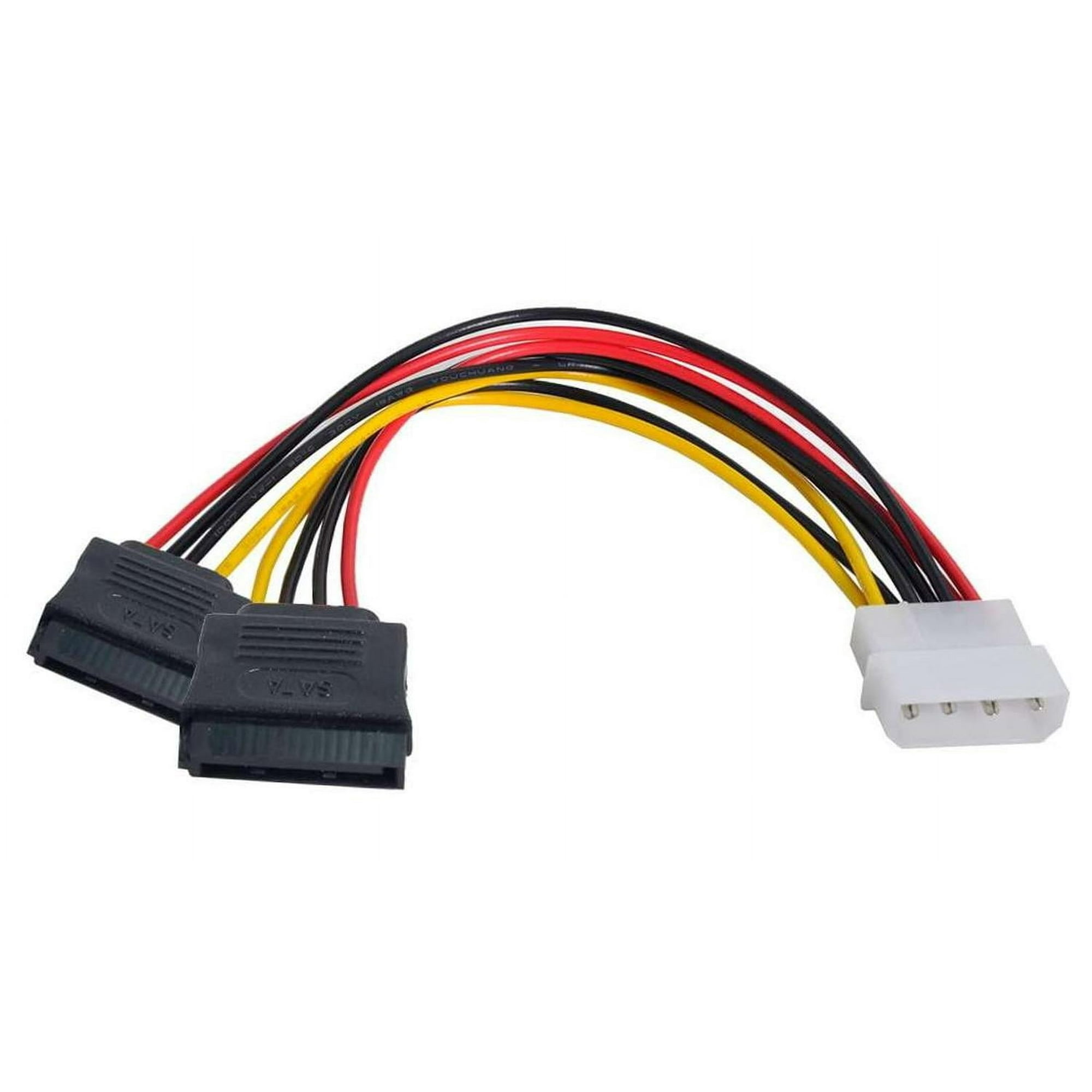 Gen - Cable Adaptador Splitter Molex 2x1 Sata Disco Pc Ssd Notebook Hembra Macho Multicolor