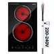 thumbnail image 1 of Placa eléctrica VEVOR 12" 2 quemadores 3000W 9 niveles táctil, 1 of 9