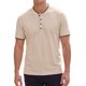 thumbnail image 1 of INSPIRE CHIC Camisetas Henley de Hombre de Manga Corta Ligera Casual de Verano XL Beige, 1 of 5