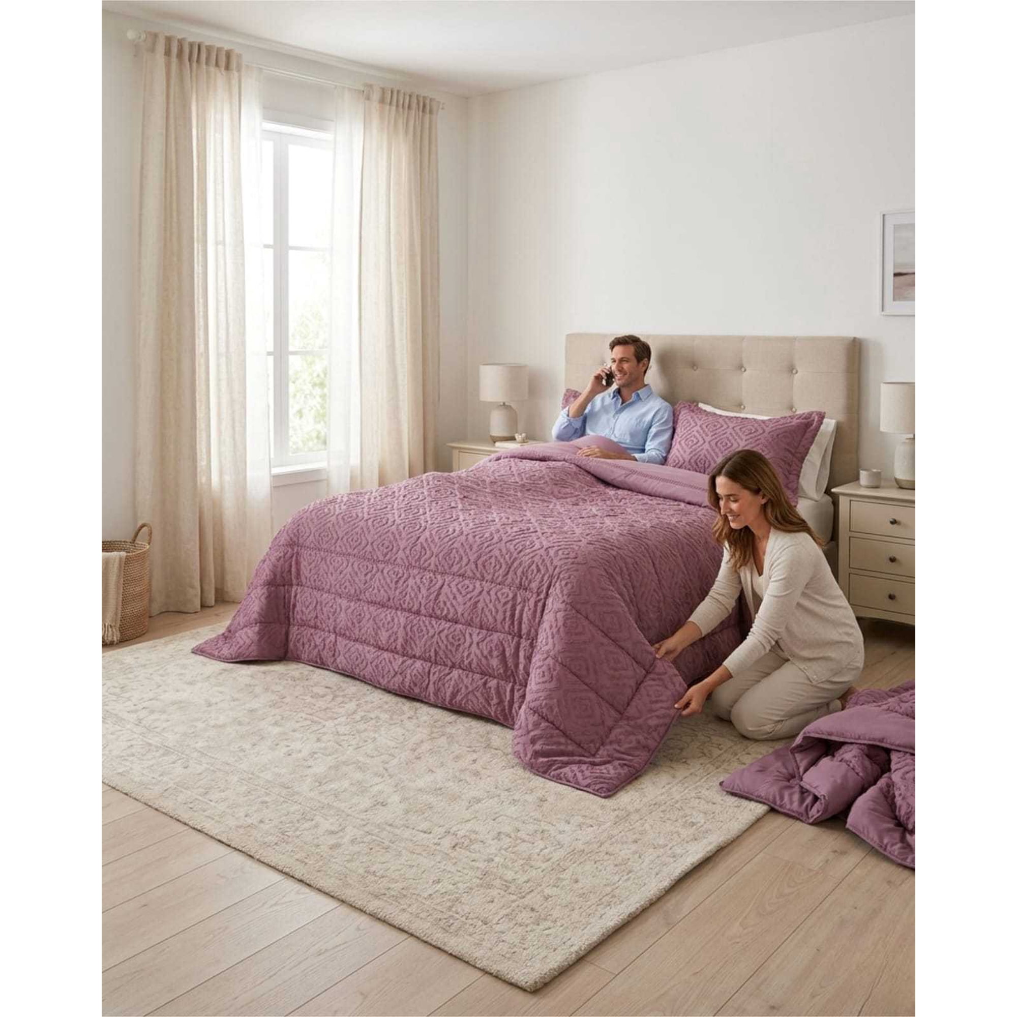 Todo Para El Hogra - Plumón Ligero Super King Jacquard Sin Costuras