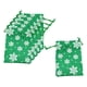 thumbnail image 2 of 6 Bolsas De Regalo De Arpillera De Navidad Con Cordón, 14 X 10 Cm, Lavable, Verde, 2 of 5