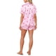 thumbnail image 3 of INSPIRE CHIC Pijama de Mujer con Estampado de Manga Corta, Suave, con Botones, Cuello en V, Conjunto de Pantalones Cortos para Primavera Verano, Talla Extra Grande, Rayas de Corazón, 3 of 6