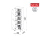 thumbnail image 4 of Vitrina Deco5 Vidrio 180 Cm Madera Blanco, 4 of 5