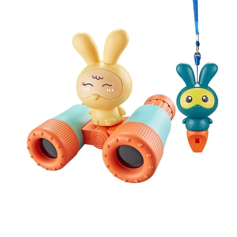 Magideal - Binoculares Ligeros Telescopios Juguete Niños Telescopio Educación Preescolar Juguete Dibujos Animados 8X Para Observación De Aves , Naranja