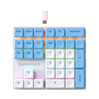 Magideal - Teclado Numérico Con Cable De 33 Teclas, Fácil De Usar, Retroiluminado Con Led Rgb, Diseño Extendido, Teclas Ergonómicas Pbt Para Ordenador Portátil, B Eje Rojo