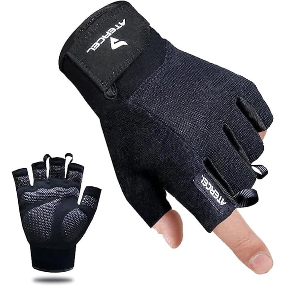 Guantes de entrenamiento ATERCEL para hombre y mujer, talla L, color negro