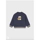 thumbnail image 3 of Sudadera tipo Bomber con aplique decorativo. azul 12 Meses, 3 of 3
