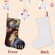 thumbnail image 3 of You Serie Tema: Calcetines de Navidad, fino lino blanco para colgar en escaleras y chimenea, decoración navideña para el hogar, regalo de Navidad. 45cm × 32cm, 3 of 5