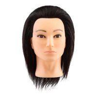 Magideal - Cabeza De Maniquí De Cabello Cabeza De Maniquí Extensión De Cabello Realista Profesional Versátil C De Tipo C Negro
