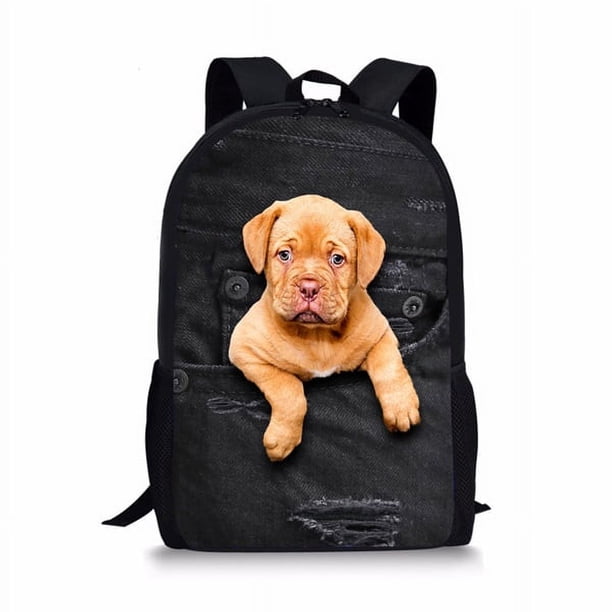Black Denim Pocket Cat Student School Bag Kitten Printed Backpack Teenager Daily Casual Backpack Women Men Travel Rucksacks