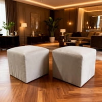 Muebles New - Puff Beige Lino