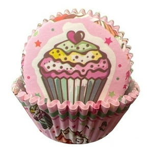 Genérico - Pack X100 Capsula Hornear Capsulas Cupcakes Corazon 7,5Cm