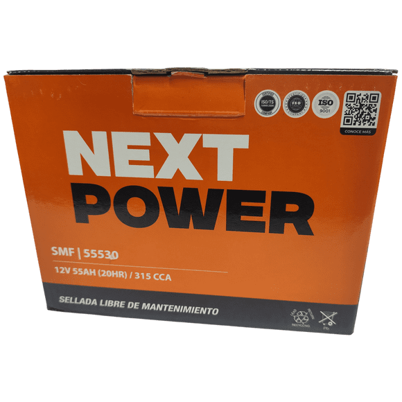 Bateria Next Power 12V 55A + Derecha