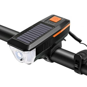 Frc - Luz Para Bicicleta Solar Delantera Con Bocina Naranja