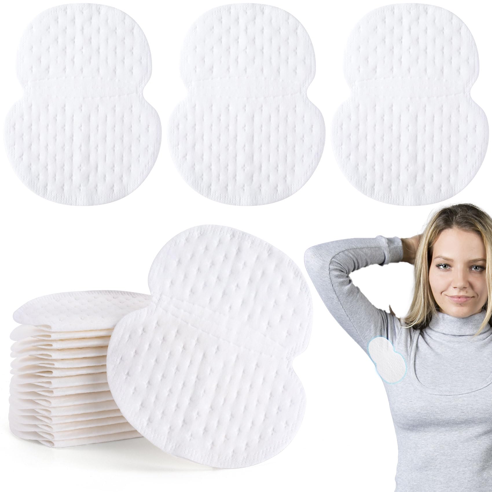 Almohadillas De Sudor Para Axilas Mxxipp Para Mujeres Y Hombres, 100 Unidades, Blancas
