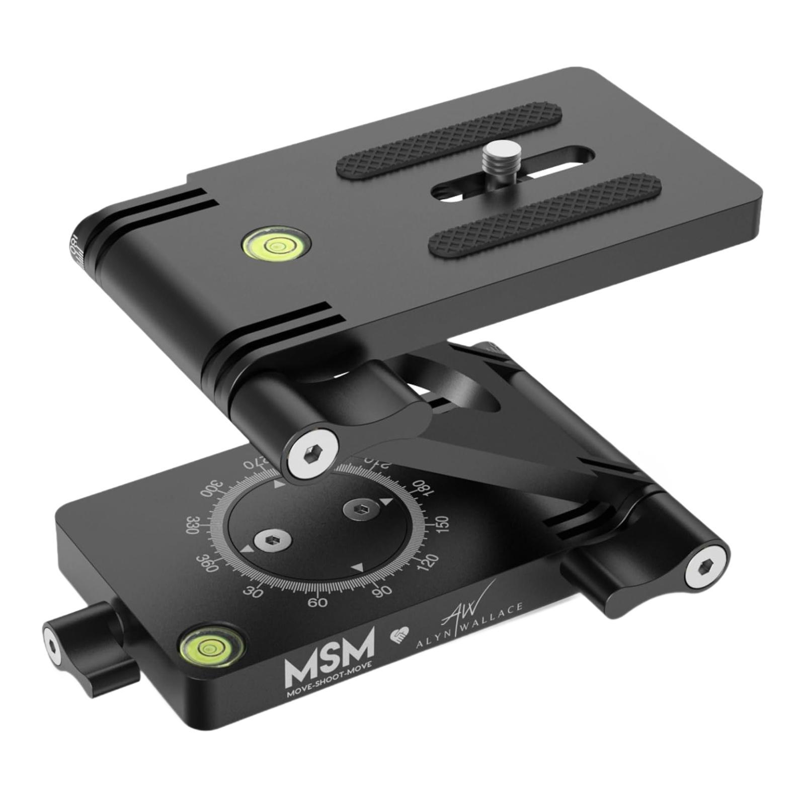 Magideal - Cabezal De Trípode Inclinable En Forma De Z Universal, Carga De 4Kg, Soporte De Cámara, Rótula De Bola De Trípode Multiusos De Acero Inoxidable, Placa