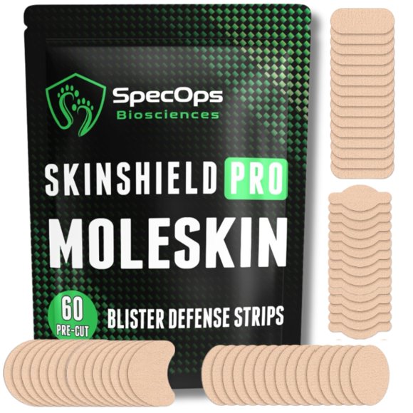 Moleskin SpecOps Biosciences 60 tiras para prevención de ampollas