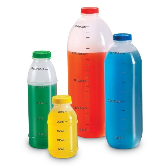 Set de medidas Learning Resources Litro con 4 botellas