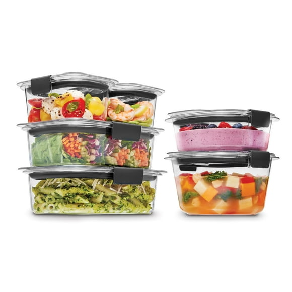 Contenedores de almacenamiento de alimentos Rubbermaid Brilliance, juego de 12 piezas