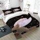 thumbnail image 1 of 3pcs Cat Dream Space Wallpaper Patterned Printed Bedding Set: Soft & Light Beige-Friendly Polyester Fabric Digital Printing, 1 of 1