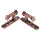 thumbnail image 3 of 1 par de cortinas retiene cortinas de metal Tieback Wall Hook Red Copper, 3 of 5